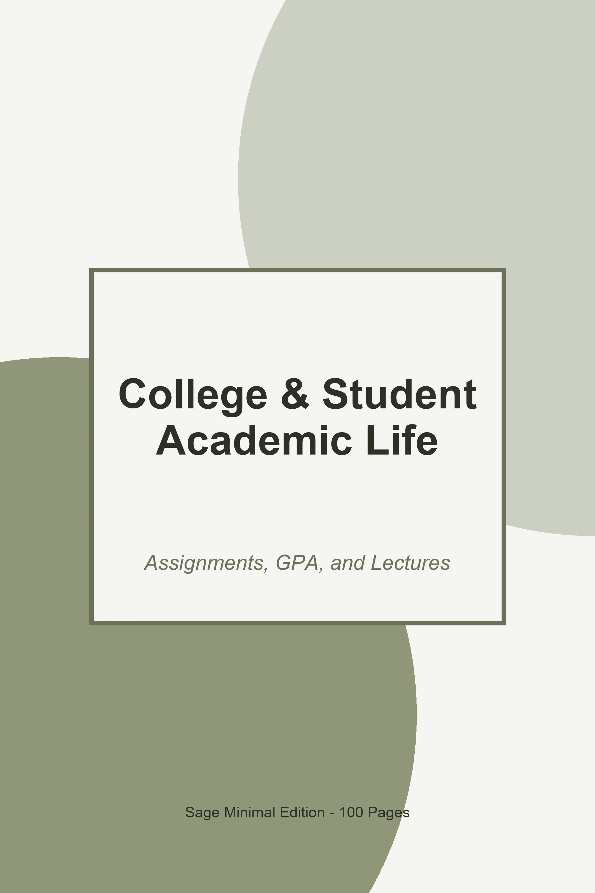 College & Student Academic Life – Sage Minimal