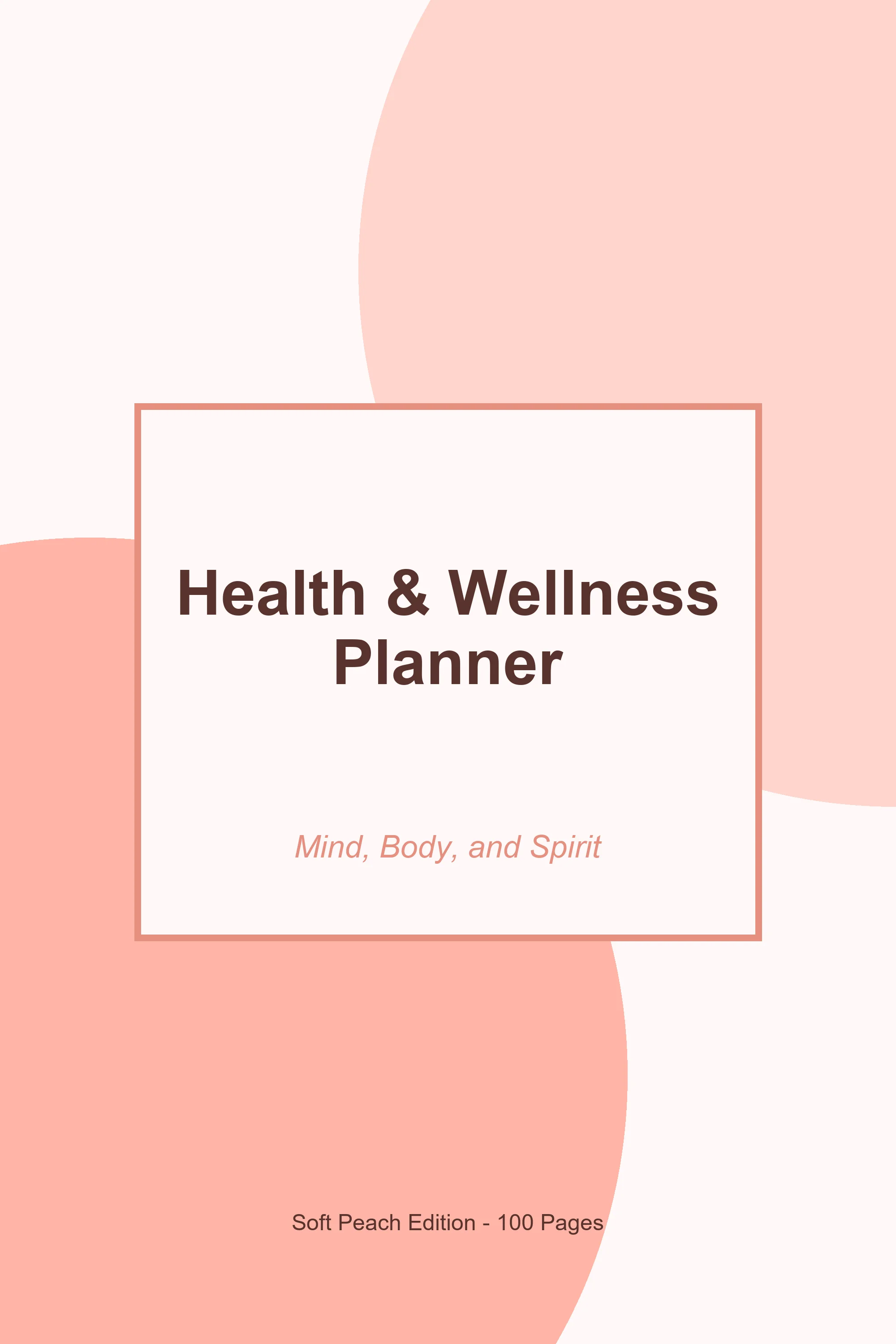 Health & Wellness Planner – Soft Peach