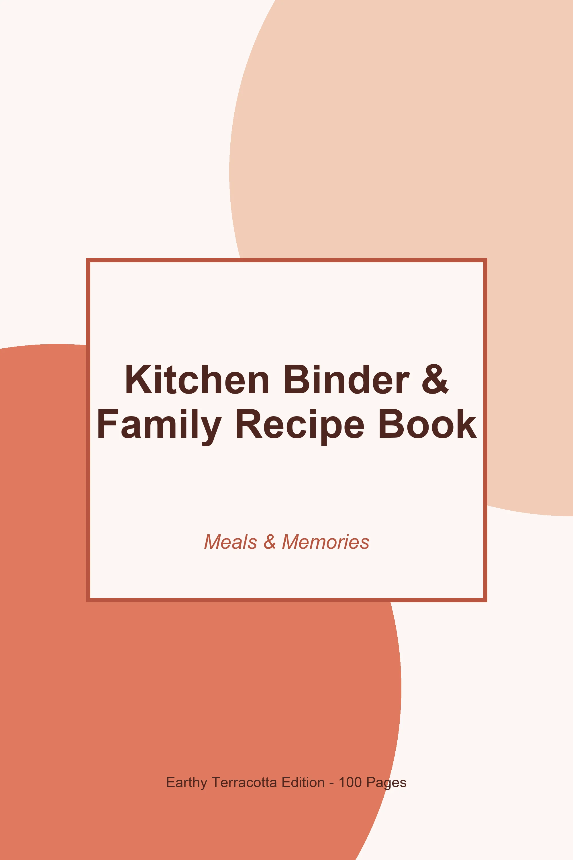 Kitchen Binder & Family Recipe Book – Earthy Terracotta