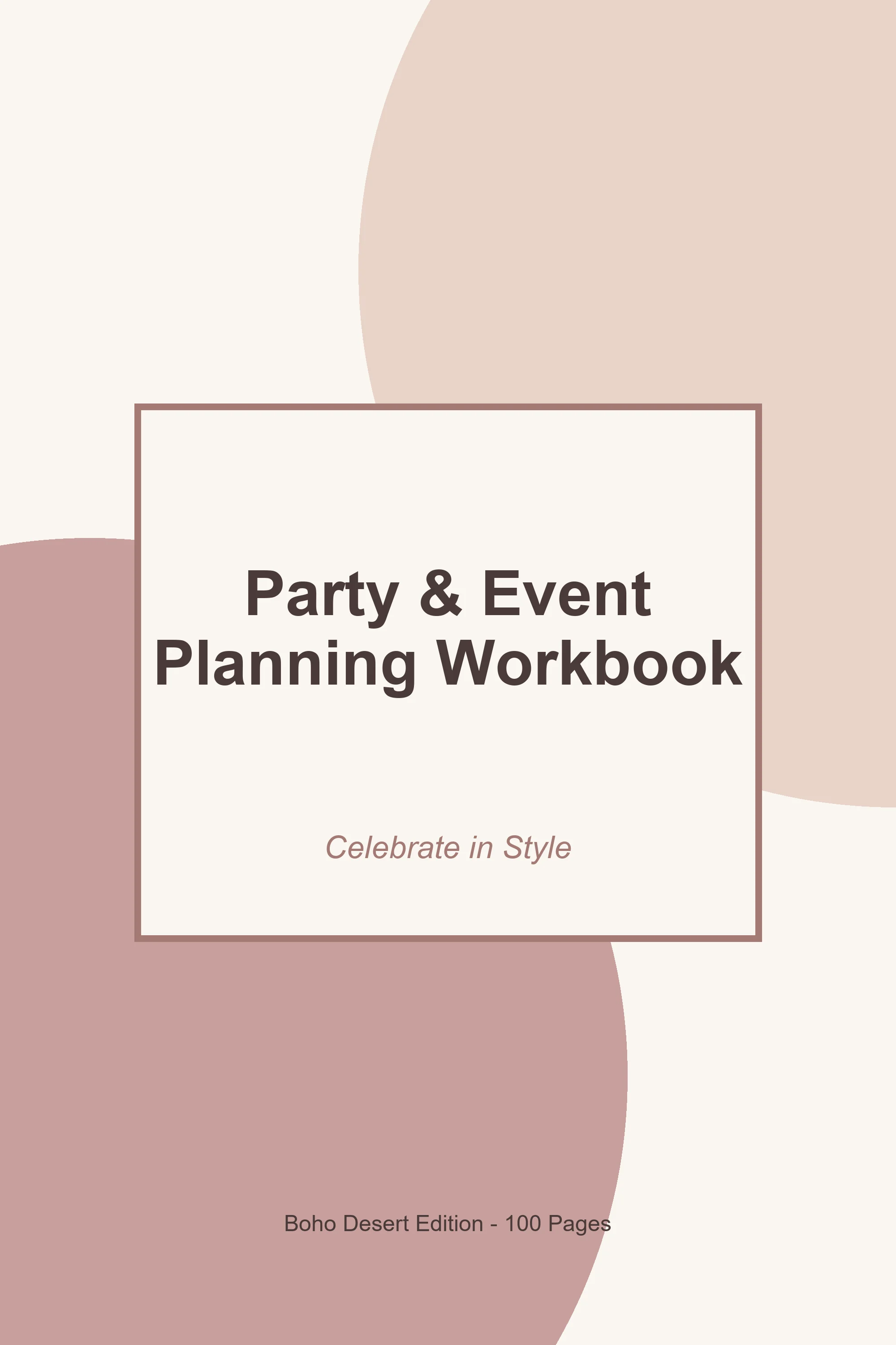 Party & Event Planning Workbook – Boho Desert