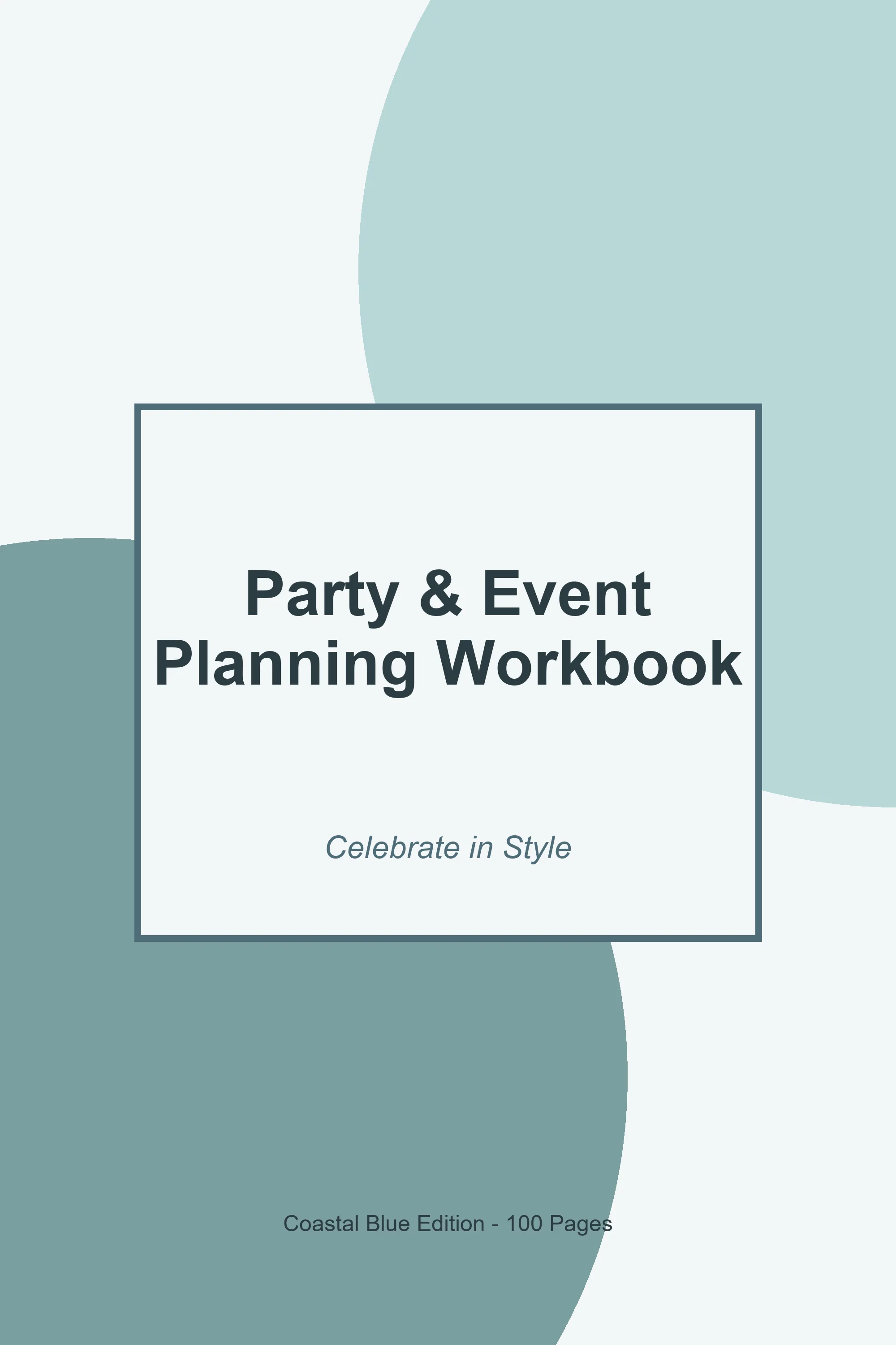 Party & Event Planning Workbook – Coastal Blue