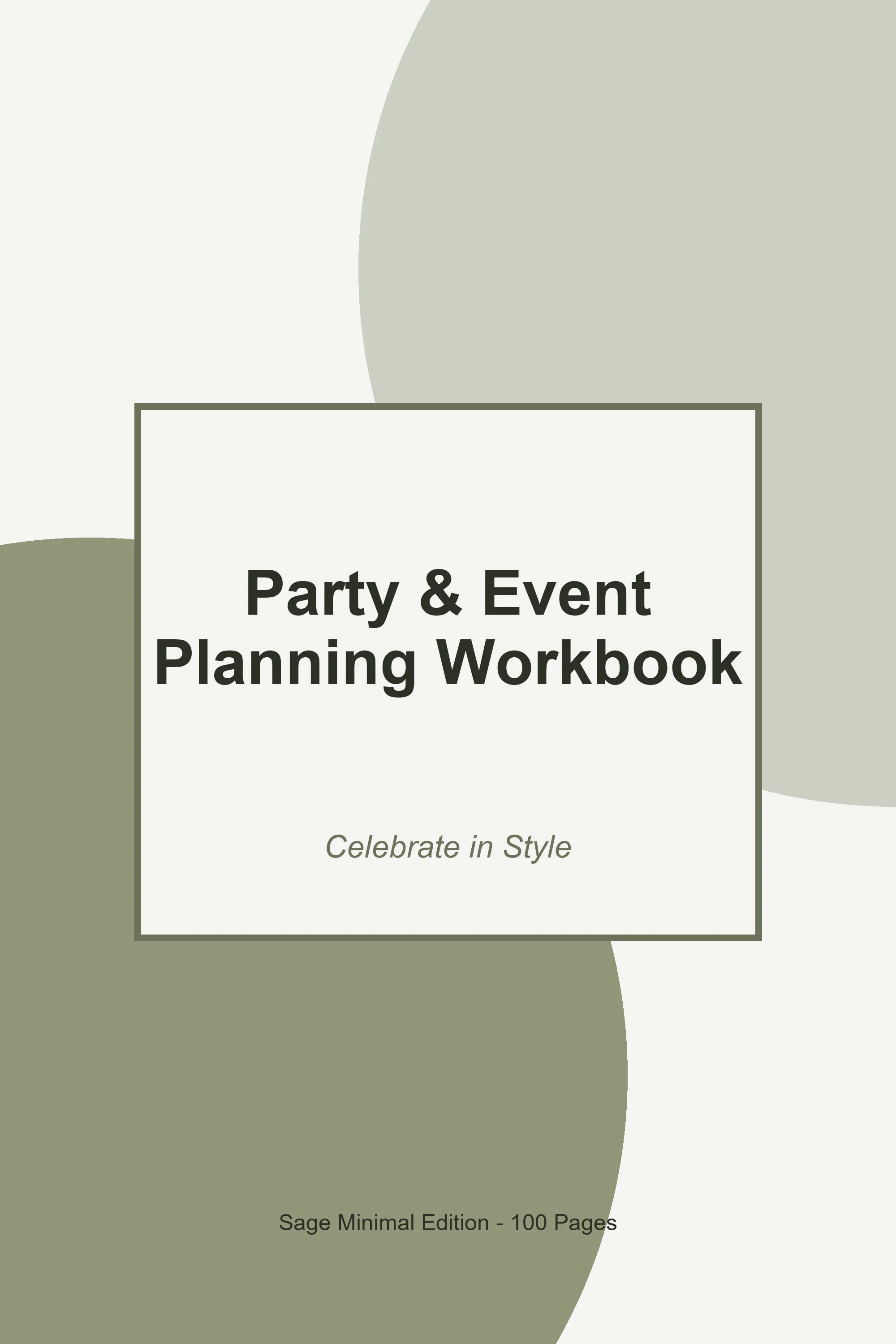 Party & Event Planning Workbook – Sage Minimal