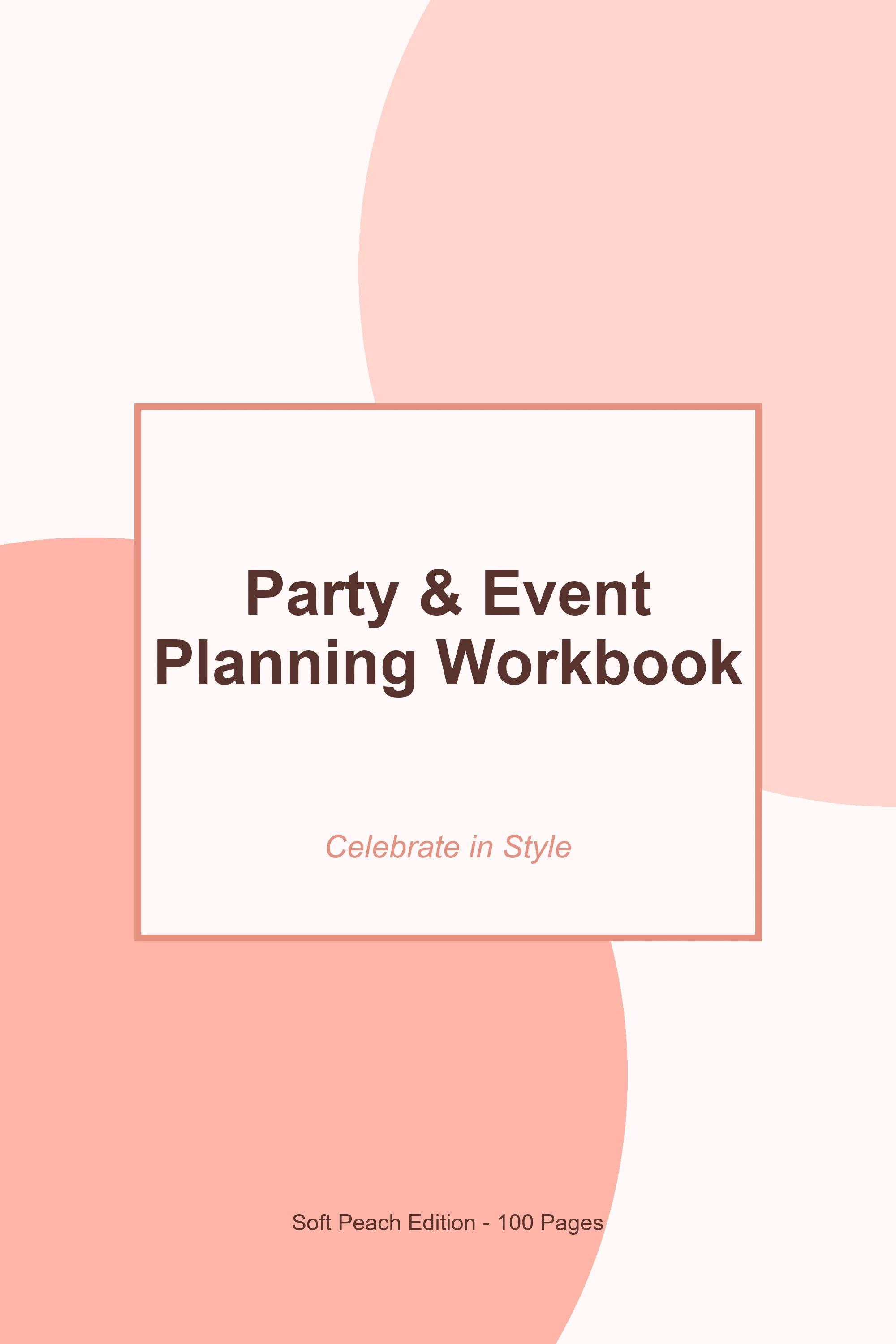 Party & Event Planning Workbook – Soft Peach