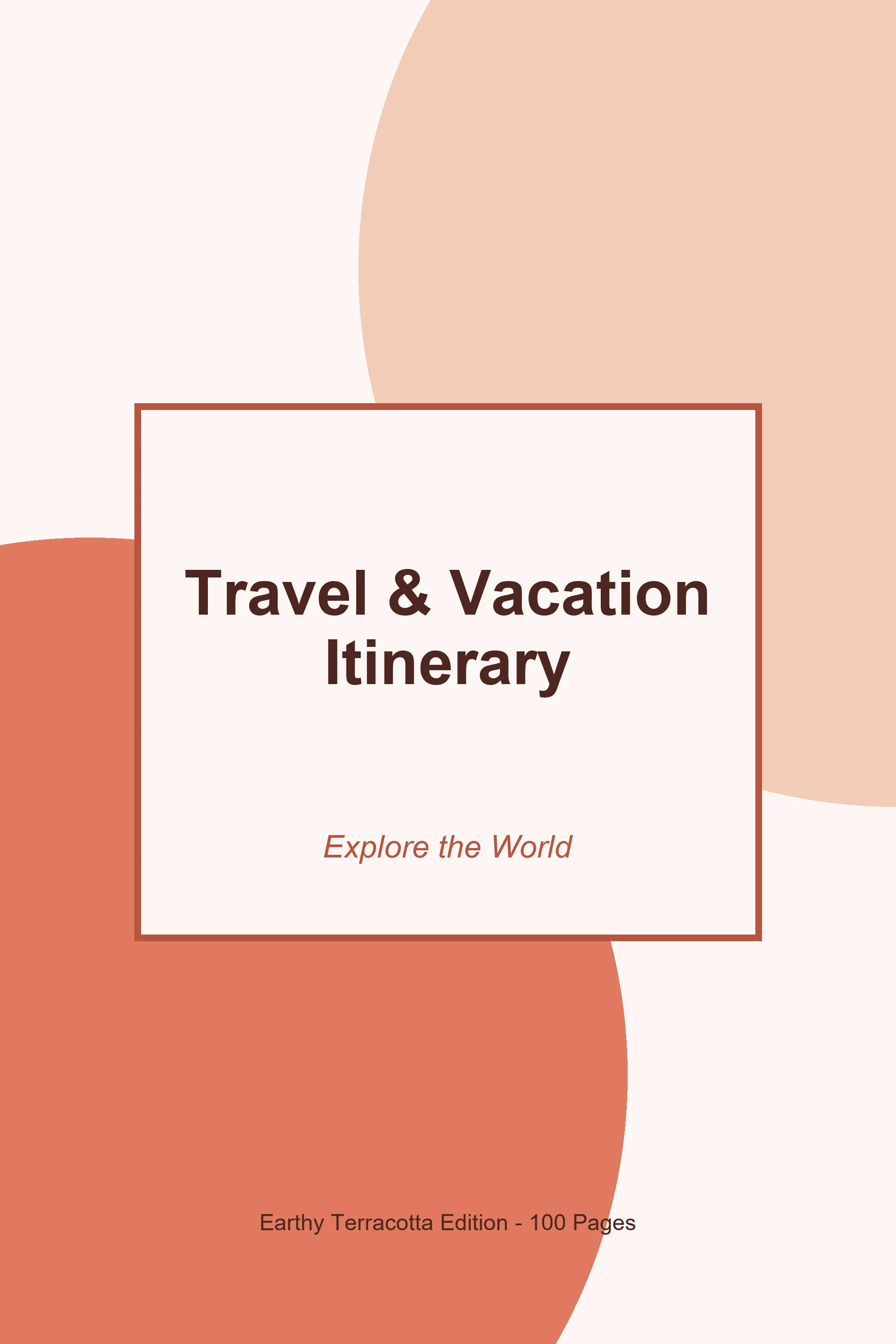 Travel & Vacation Itinerary – Earthy Terracotta