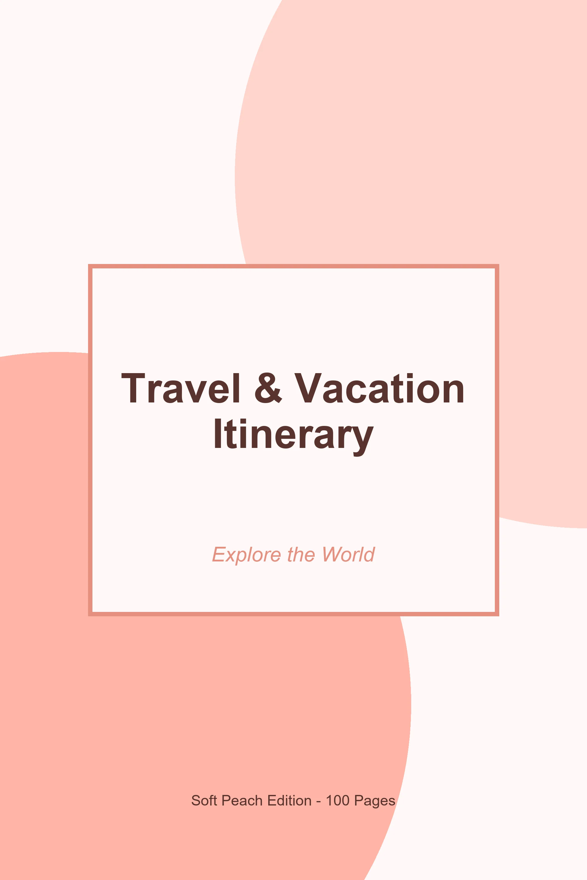 Travel & Vacation Itinerary – Soft Peach